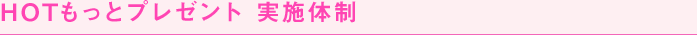 ホッともっとプレゼント実施体制